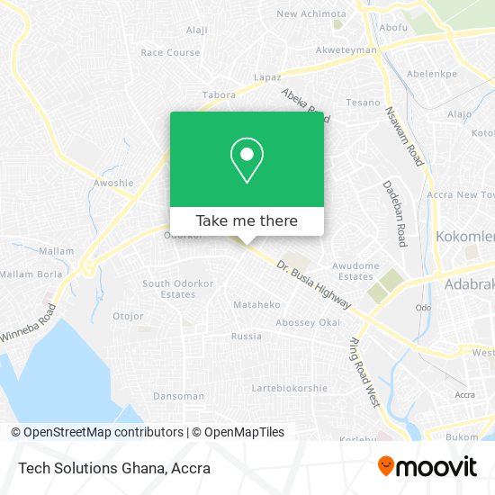 Tech Solutions Ghana map