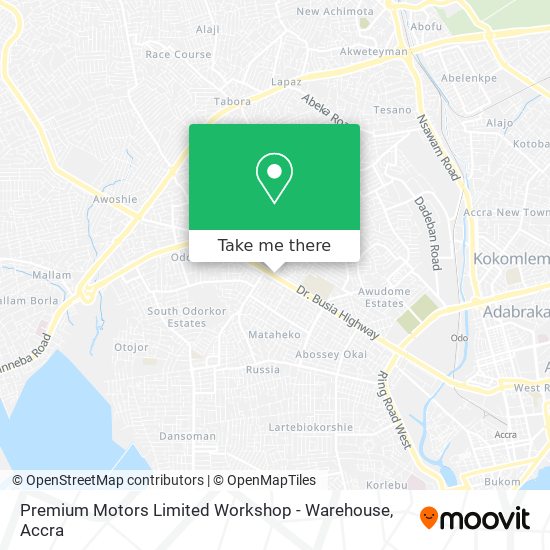 Premium Motors Limited Workshop - Warehouse map