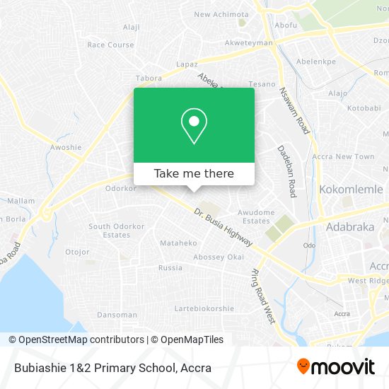 Bubiashie 1&2 Primary School map