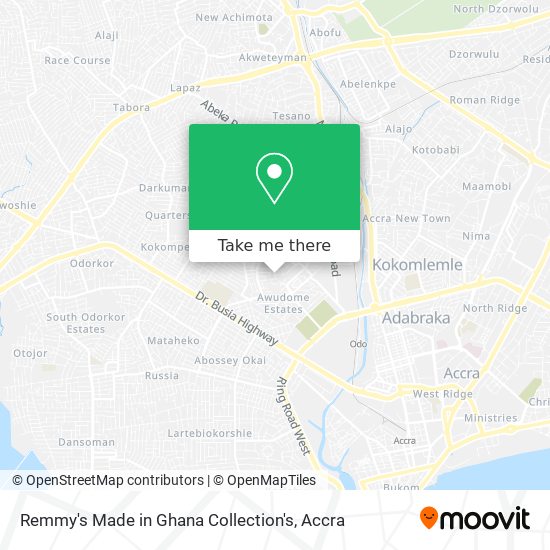 Remmy's Made in Ghana Collection's map