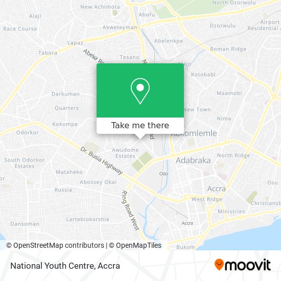 National Youth Centre map
