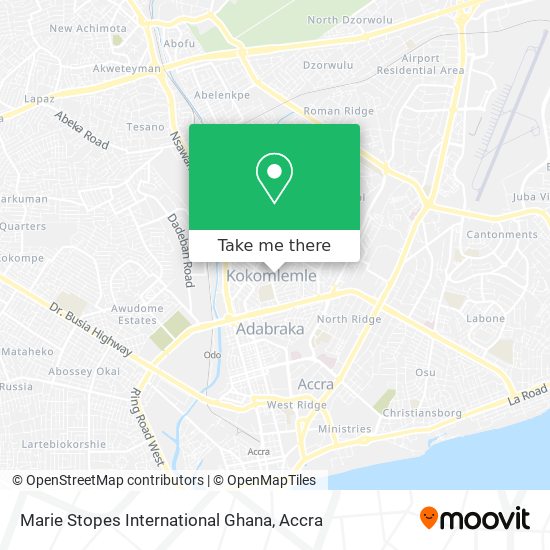 Marie Stopes International Ghana map