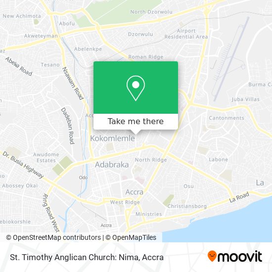 St. Timothy Anglican Church: Nima map