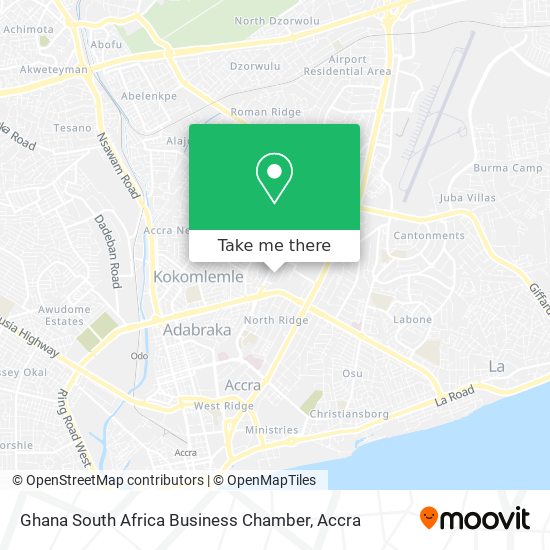 Ghana South Africa Business Chamber map