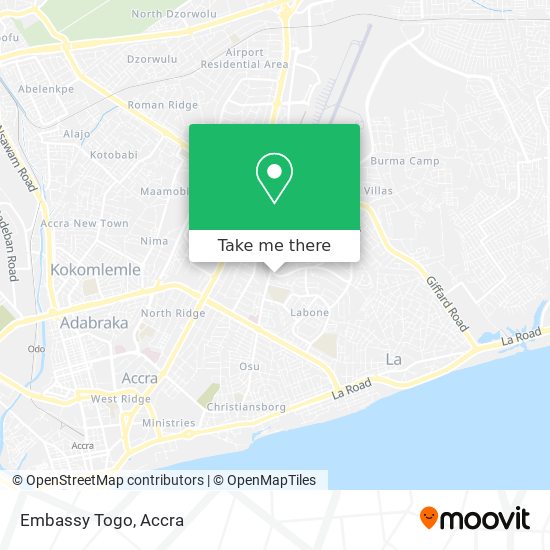 Embassy Togo map