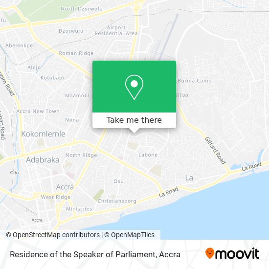 Residence of the Speaker of Parliament map