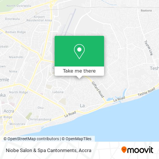 Niobe Salon & Spa Cantonments map