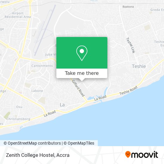 Zenith College Hostel map