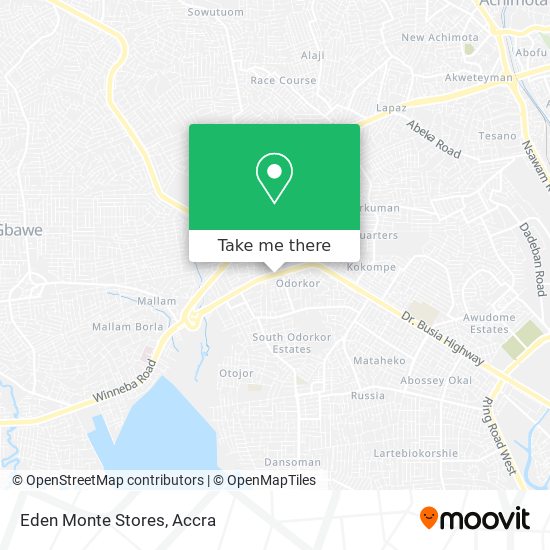 Eden Monte Stores map