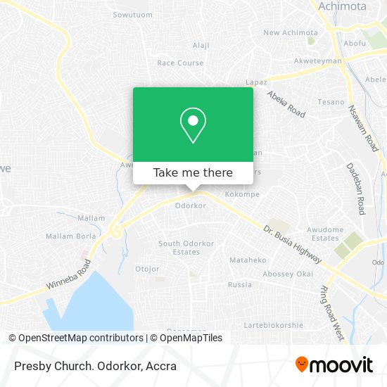 Presby Church. Odorkor map