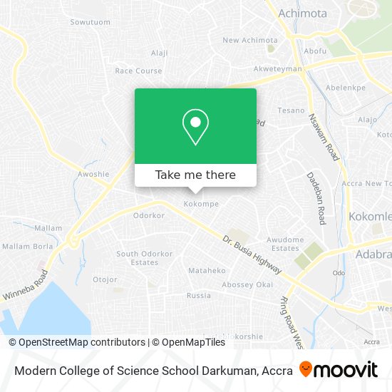 Modern College of Science School Darkuman map