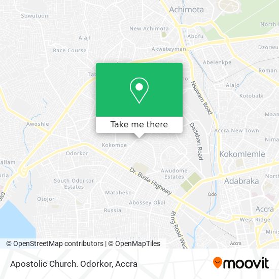 Apostolic Church. Odorkor map