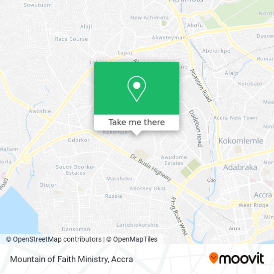 Mountain of Faith Ministry map