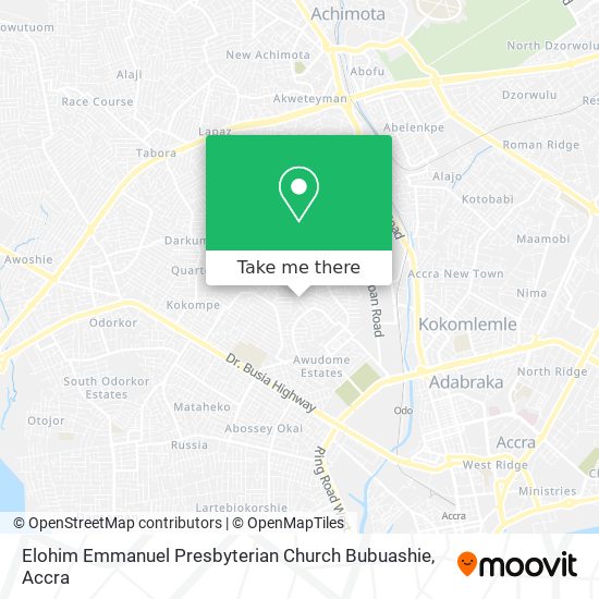 Elohim Emmanuel Presbyterian Church Bubuashie map