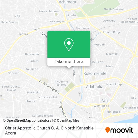 Christ Apostolic Church-C. A. C North Kaneshie map