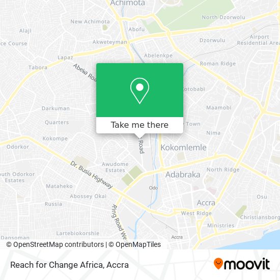 Reach for Change Africa map