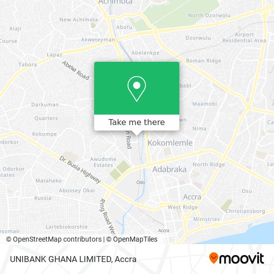UNIBANK GHANA LIMITED map