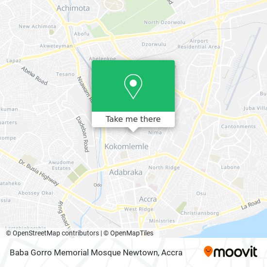 Baba Gorro Memorial Mosque Newtown map
