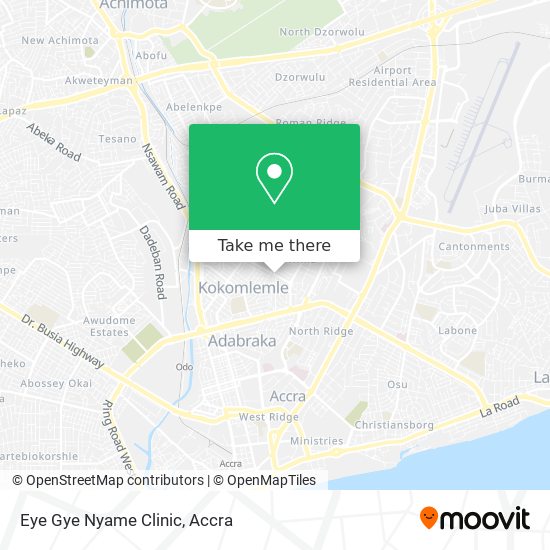 Eye Gye Nyame Clinic map