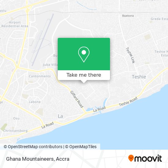 Ghana Mountaineers map