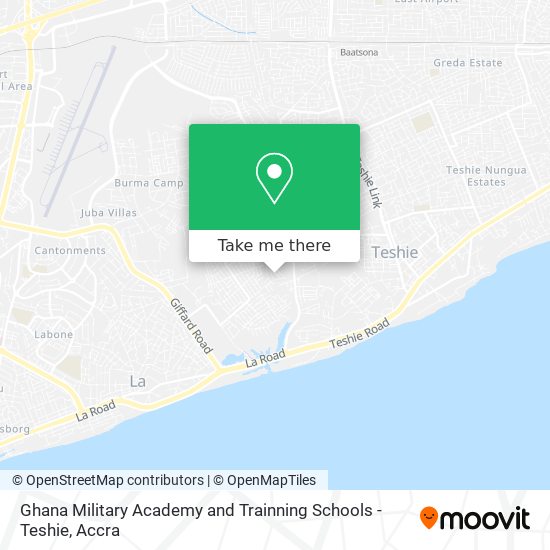 Ghana Military Academy and Trainning Schools - Teshie map