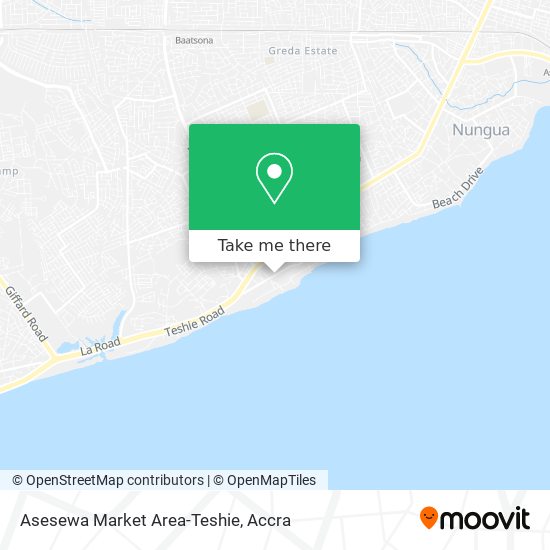 Asesewa Market Area-Teshie map