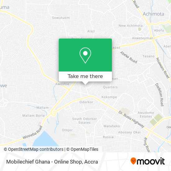 Mobilechief Ghana - Online Shop map