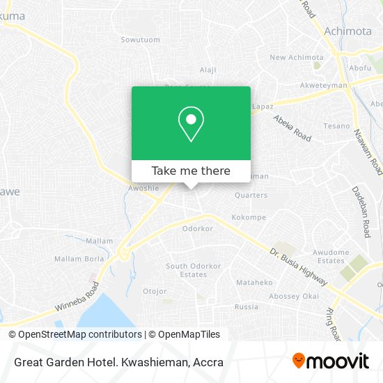 Great Garden Hotel. Kwashieman map