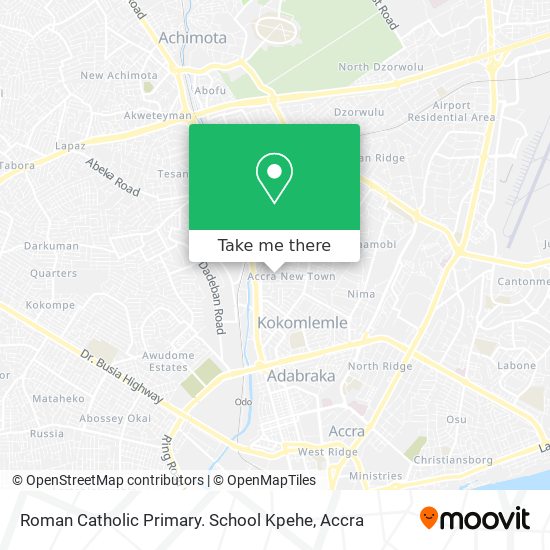 Roman Catholic Primary. School Kpehe map