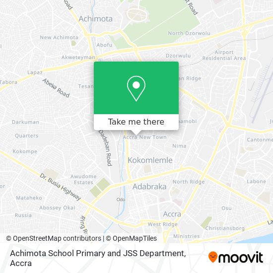 Achimota School Primary and JSS Department map