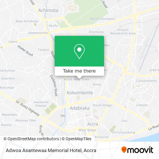Adwoa Asantewaa Memorial Hotel map