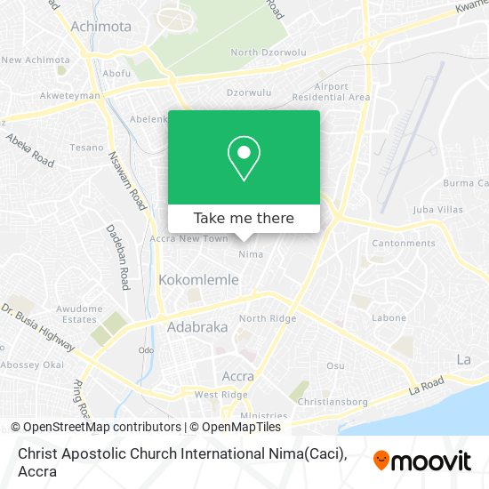 Christ Apostolic Church International Nima(Caci) map