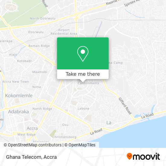 Ghana Telecom map