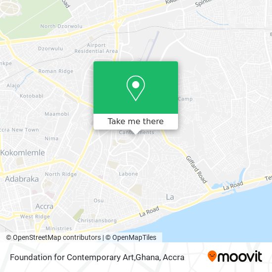 Foundation for Contemporary Art,Ghana map