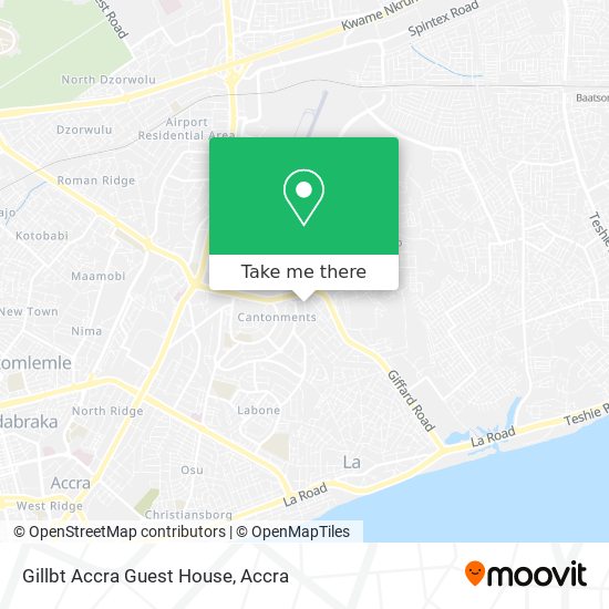 Gillbt Accra Guest House map