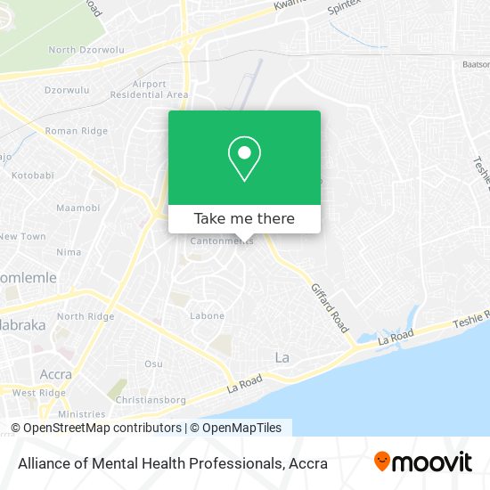 Alliance of Mental Health Professionals map