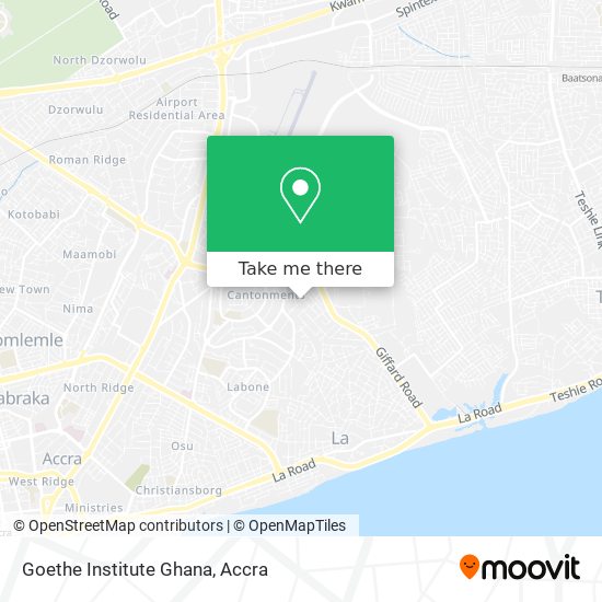 Goethe Institute Ghana map