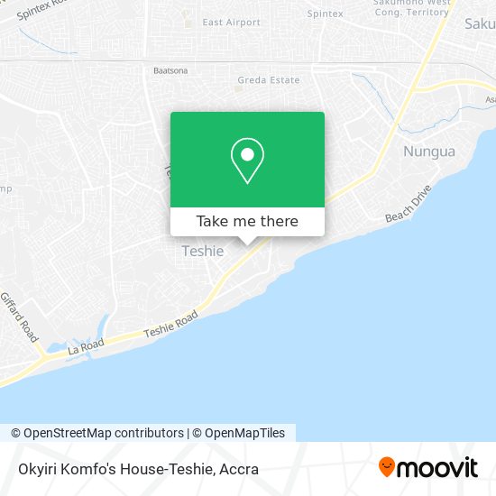 Okyiri Komfo's House-Teshie map