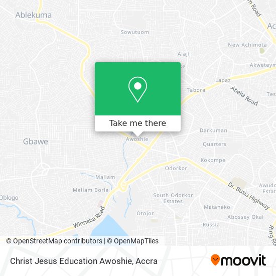 Christ Jesus Education Awoshie map