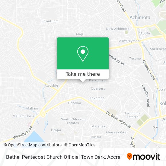 Bethel Pentecost Church Official Town Dark map