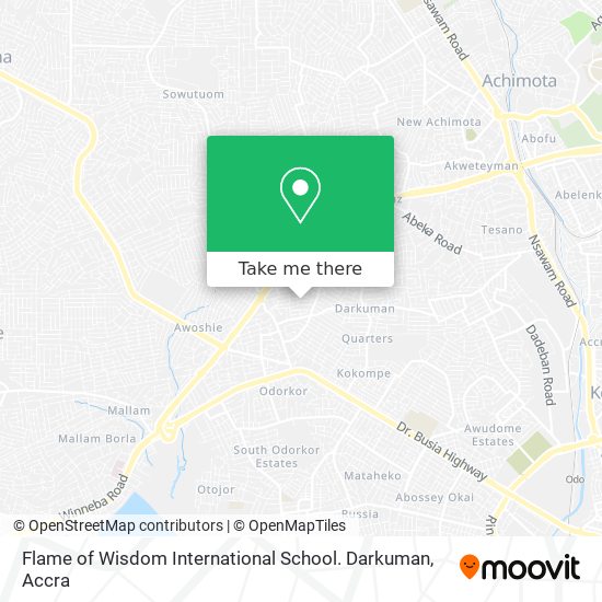 Flame of Wisdom International School. Darkuman map