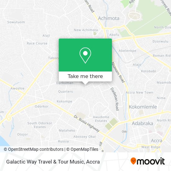 Galactic Way Travel & Tour Music map