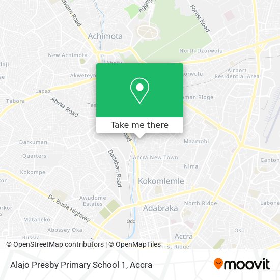 Alajo Presby Primary School 1 map