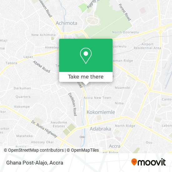 Ghana Post-Alajo map