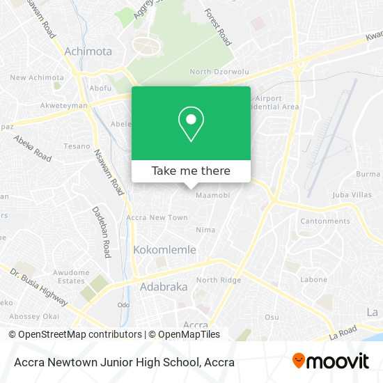 Accra Newtown Junior High School map