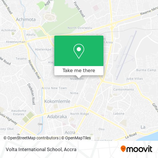Volta International School map