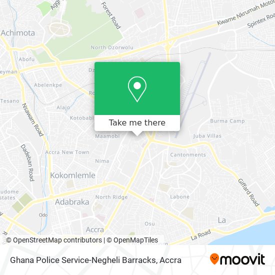 Ghana Police Service-Negheli Barracks map