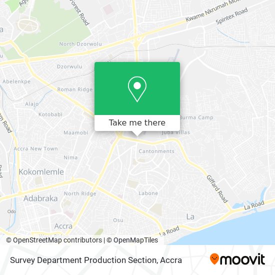 Survey Department Production Section map