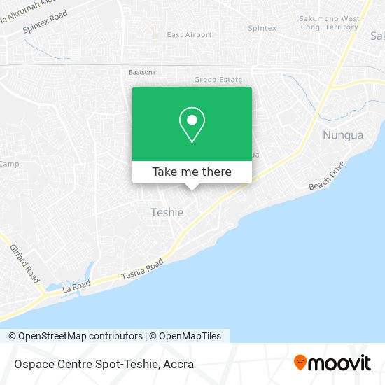 Ospace Centre Spot-Teshie map