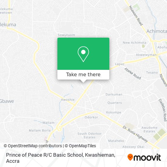 Prince of Peace R / C Basic School, Kwashieman map